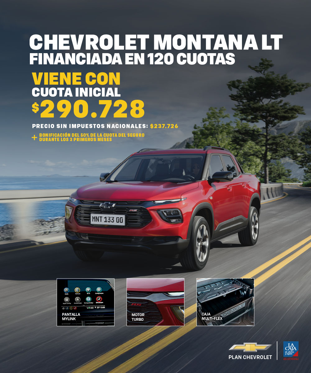Chevrolet Montana LT 2026 - Pickup robusta y funcional.